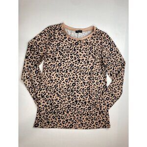 MIMIGOGO Womens S Leopard Print Long Sleeves Top